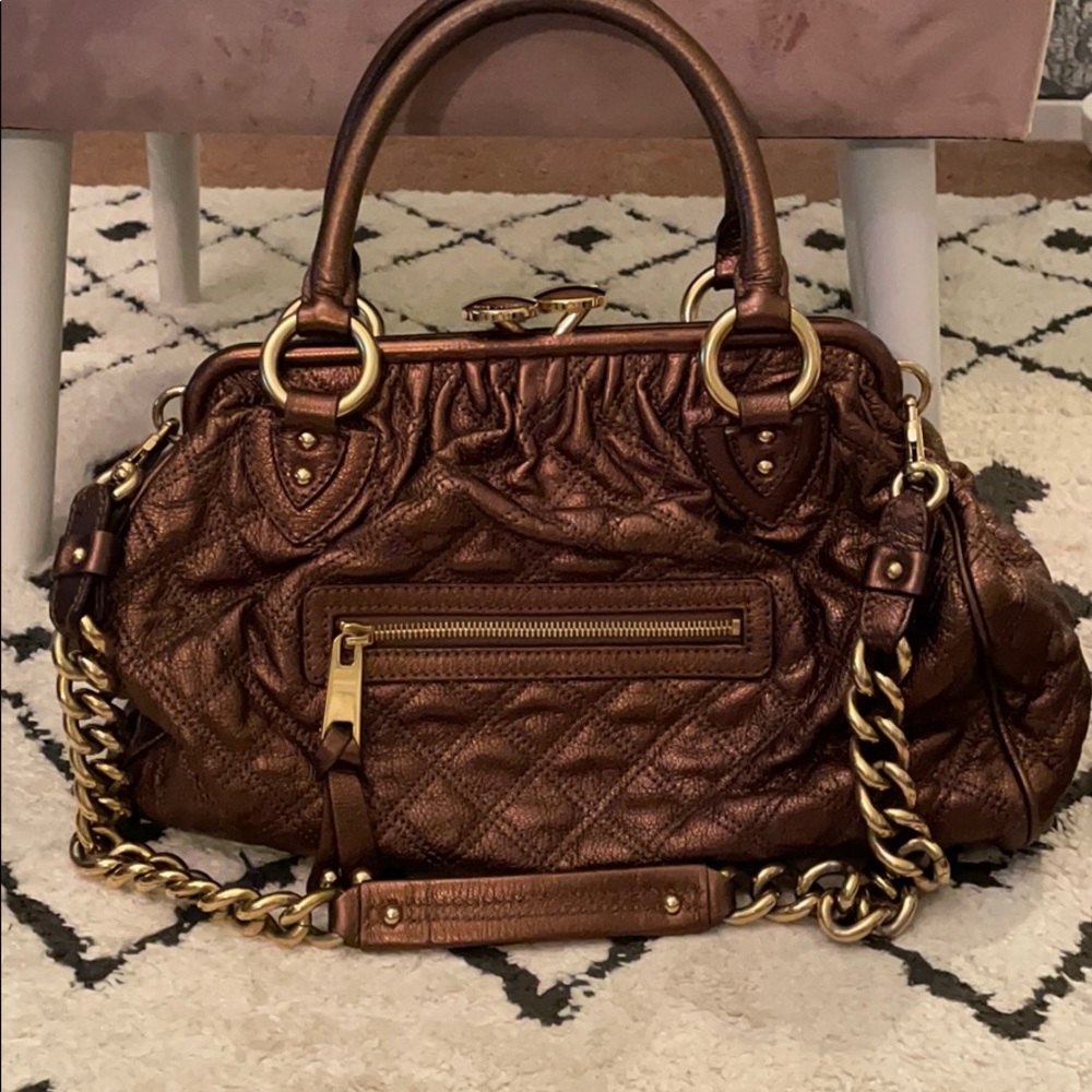 Marc Jacobs bronze Stam bag.Authentic